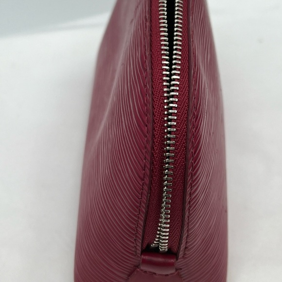 LOUIS VUITTON Epi Pochette Cosmetic Pouch Epi Leather Burgundy Bag M40641 - Picture 4 of 16